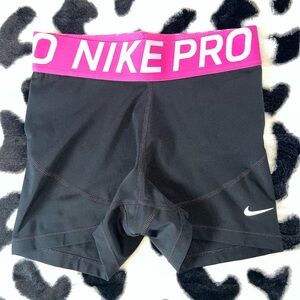 Nike Pro Black and Pink Shorts